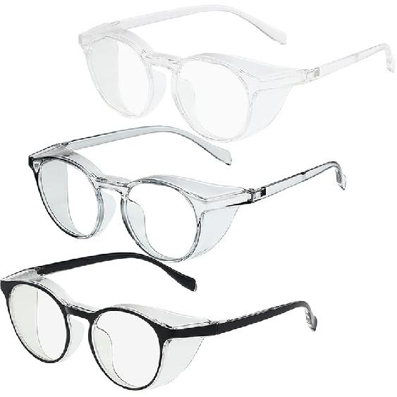 Schutzbrille für Männer Frauen Krankenschwestern Antibeschlag Stilvoll Modisch Bequeme Brille mit Seitenschutz Augenschutz für Erwachsene