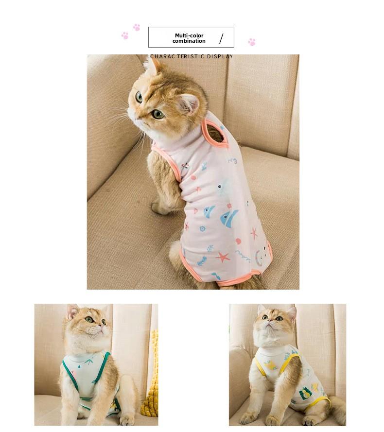 Cat Clothes Dog Apparel Spay/Neuter Recovery Suits Weaning Outfits Soft Comfortable Cotton Wear Post-Surgery Care Gowns Japan