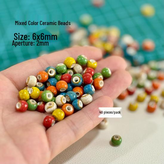 Blue Stone Clay Beads & Accessories Set: Wood & Ceramic Charms for Jewelry Making