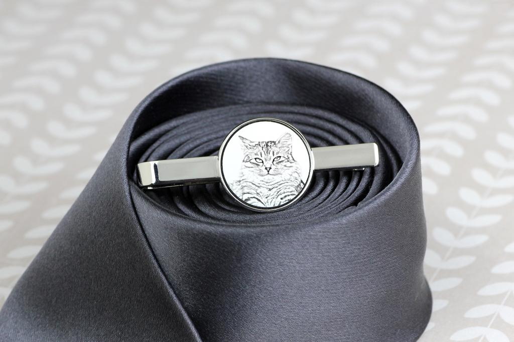Siberian - Cat Tie Clip, Personalized Tie Clip, Unique Gift for Men from Art-Dog Brand