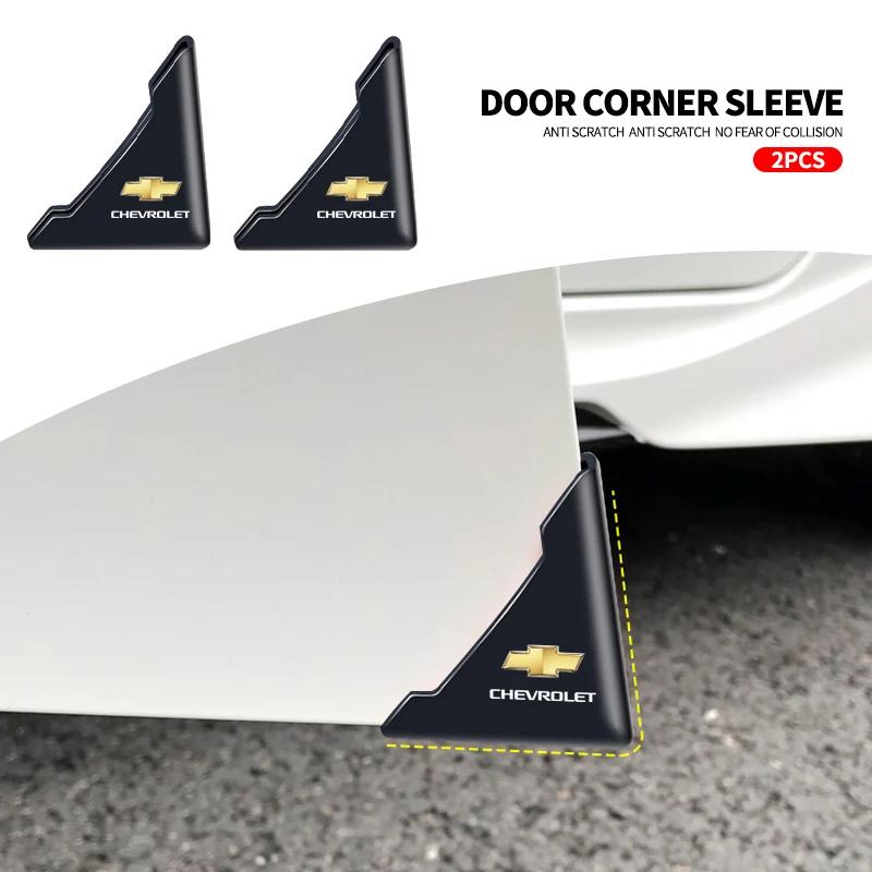 2Pcs Silicone Car Door Corner Cover Anti-Scratch Protection Stickers For Chevrolet Colorado Cruze Spark Captiva Malibu Aveo