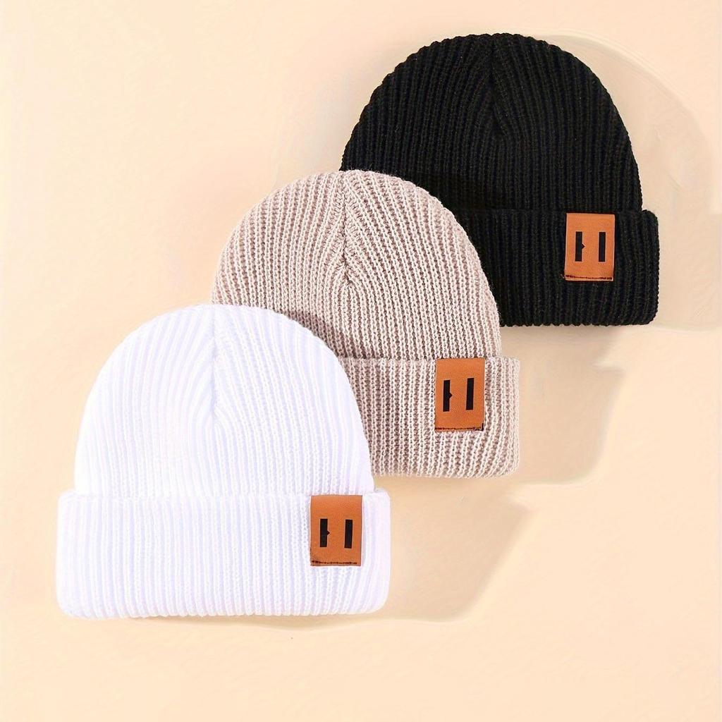 1/2/3 Pcs Knitted winter baby Hats for kids Keep Newborn Infant Beanies for Boys Girls baby accessories newborn