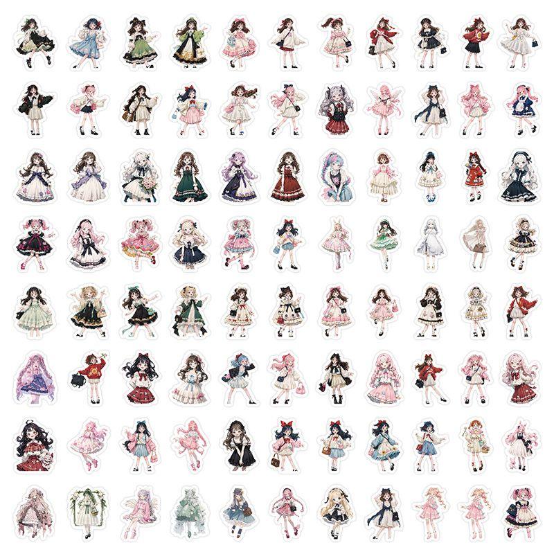 

101 шт. водонепроницаемых наклеек с изображением маленьких принцесс для украшения ежедневников, чехлов для телефонов и других предметов [#high definition printing #]