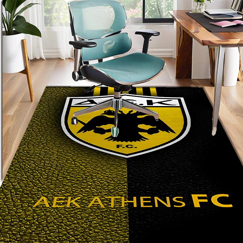 AEK Athens FC Pattern Rug, Indoor/Outdoor Mat, for Picnic, Gameroom, Bedroom, Office, Living Room, Home Decor Carpet, Birthday Gift