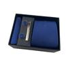 Men'S Business Tie Square Scarf Gift Box Striped Plain Suit Shirt Tie Black Gift Box Set