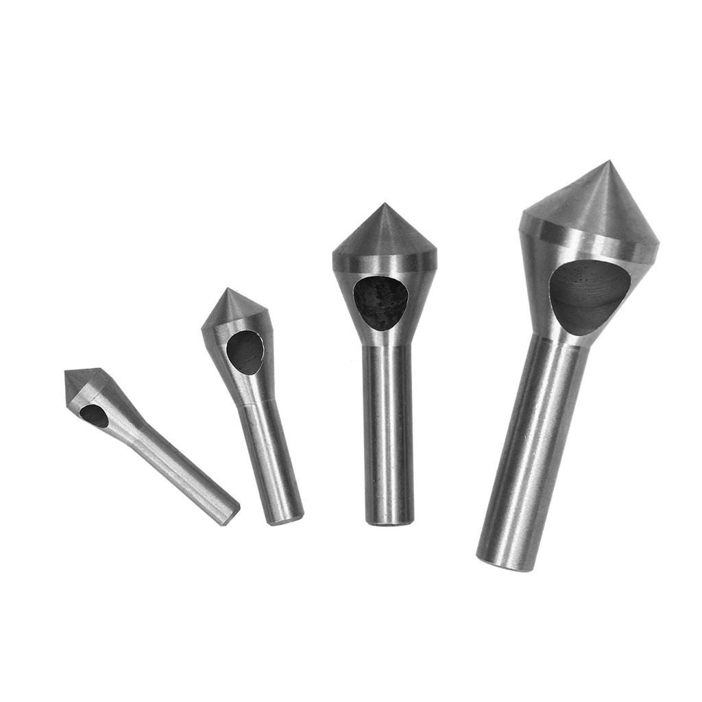 4Pcs Countersink Deburring Drill Bit High Speed Steel 4241 Chamfering Tool Oblique Hole