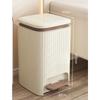 9L/12L Luxury Pressing Type Trash Can With Pedal Lid Large Capacity Trash Bin Waterproof Wastebasket For Bathroom