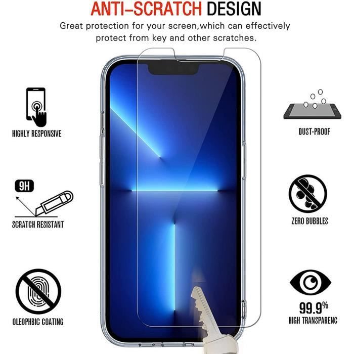 Coque Silicone - Non spécifié - iPhone 13 mini - Ultra slim - Transparent - 2 Verres Trempés
