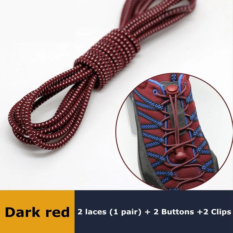 Lacci Elastici Senza Nodo per Scarpe Quick Lock Rotondi in Gomma Regolabili Elastici Pigri per Scarpe da Ginnastica Scarpe da Corsa Sportive