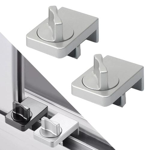 

MAGPIE Window Lock Stoppers, 2-Pack, Anti-theft, Screen Door Lock, Sash Lock, Auxiliary Lock for Windows, Window Air Conditioner Lock, Safety Lock, Ch