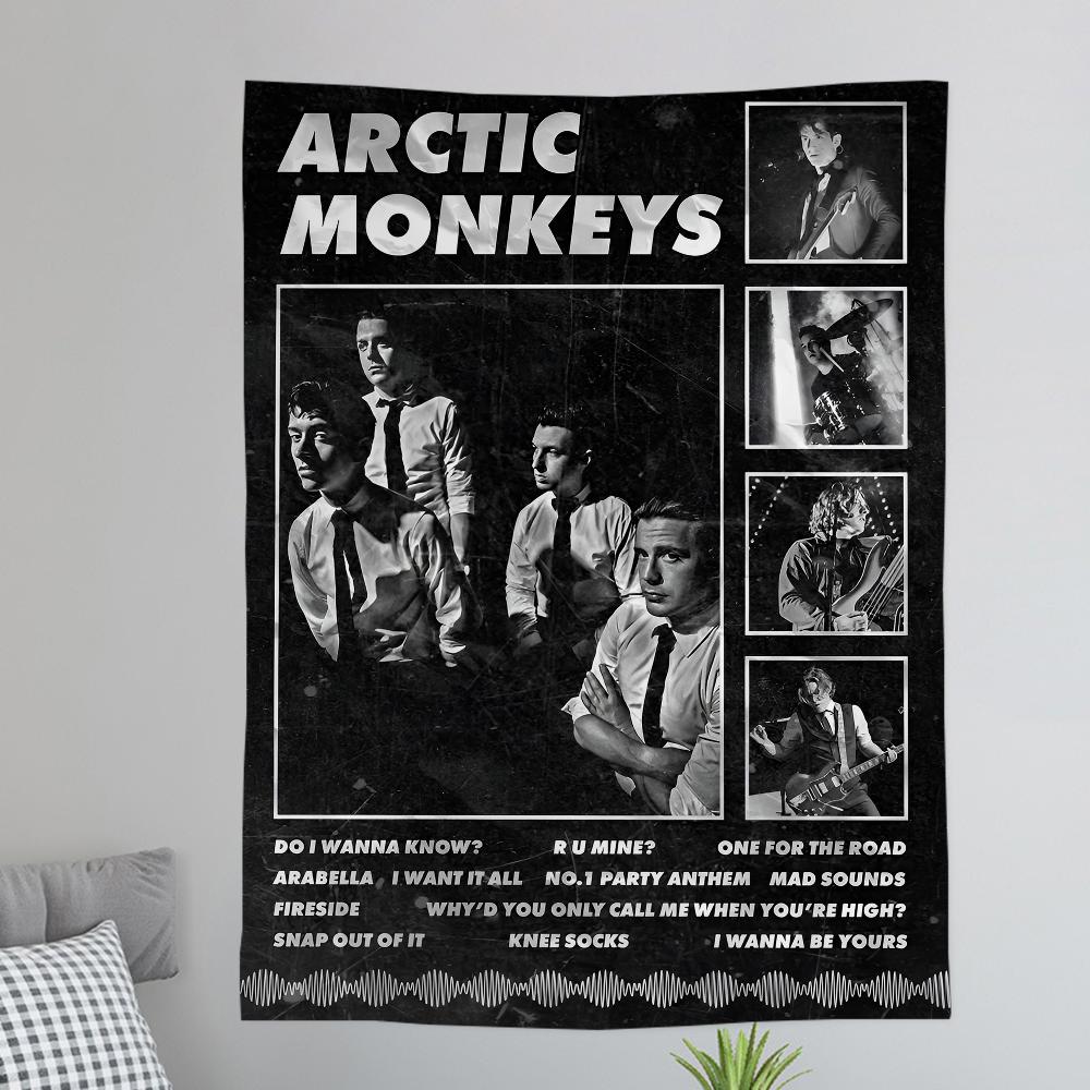AArctic MMonkeys Rock Band Music Colorful Tapestry Wall Hanging Bohemian Wall Tapestries Mandala Wall Hanging Sheets
