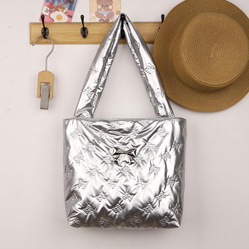 

Stylish And Versatile Large Capacity Tote Bag For Women In Trendy Black Pink And Silver