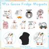 Goose Fridge Magnet Set- 9Pcs Funny Animal Refrigerator Magnetic Stickers Goose Magnets Silly for Fridge Cute Meme Fridge Magnets Gifts for Locker