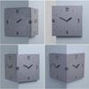 Corner Handmade Wooden Wall Stylish Wall Scandinavian Interior Radio-controlled Double-sided Clock, Double-sided Clock, Double-sided Clock, Clock,