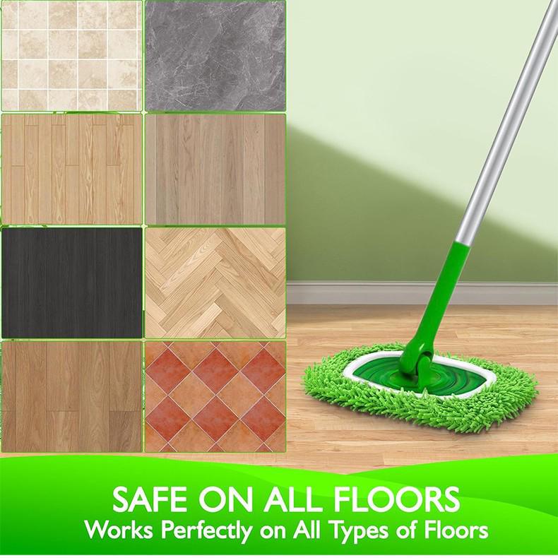 Reusable Washable Swiffer Mop Pads - Flat Mop Cloth Replacement for Household Cleaning