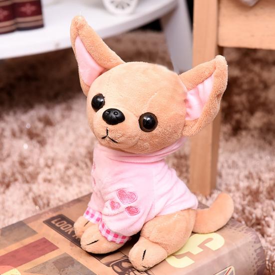 Dog Plush Toy 17cm Mini Chihuahua Soft Stuffed Plush Animals Lovely Gift