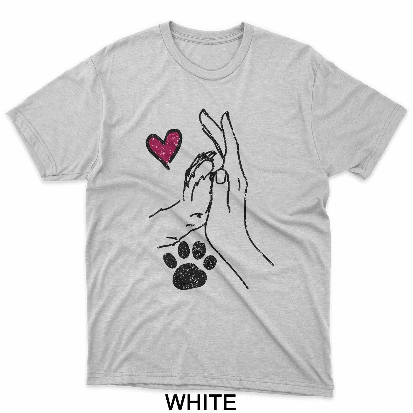

Human And Dog Or Cat Paw High Five Dog Human Friendship T-Shirt 3XL