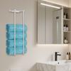 Handtuchhalter für Badezimmer Wandmontierter Handtuchhalter für gerollte Handtücher Metall-Handtuchorganizer für kleine Badezimmer Gästezimmer Wohnmobile