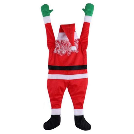 Santa Claus Hanging Self Adhesive Eye-catching Santa Claus Climbing Wall Ornament for Party