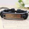 SCIONE Cross Scripture Bracelet Religious Handmade Leather Jewelry
