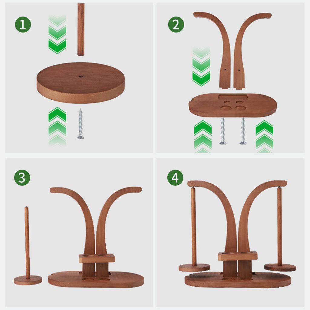 Woodens Yarn Stand With Rotatable Base For Home Knitting Tool Natural Woods