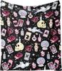 Halloween Blanket,Halloween Pink Pumpkin Ghost Mushroom Fleece Blankets,Fall Thanksgiving Farmhouse Gifts for Women Flannel Thro