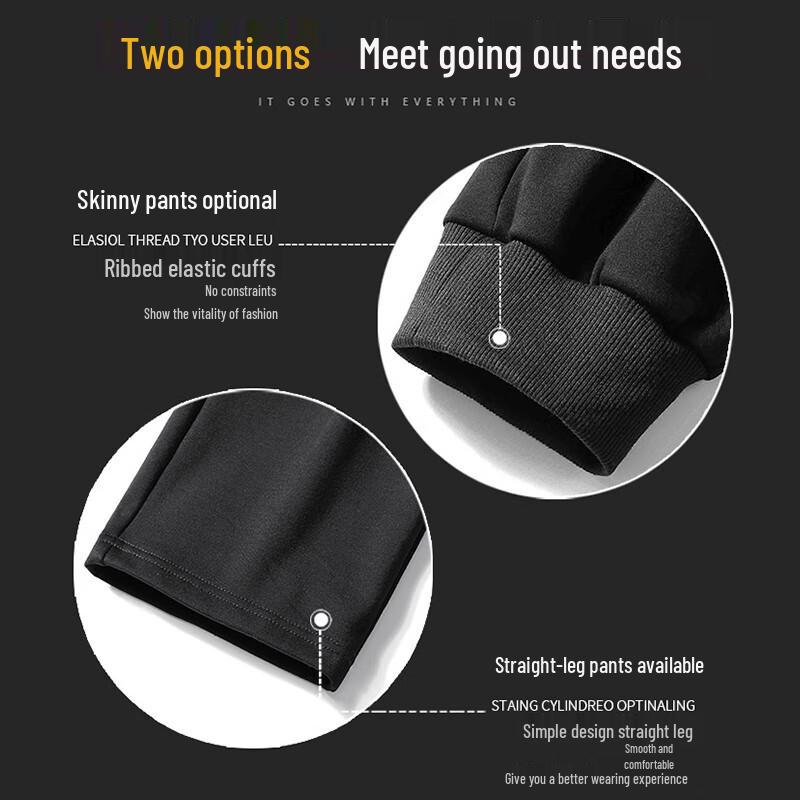 MiiOW Men's Lamb Velvet Lined Winter Warm Pants