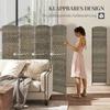 Wooden Room Divider, 4-Panel Folding Screen, 180 x 180 cm, Dark Oak