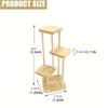 MultiLevel Flower Display Shelf For Miniature Plant And Scene Decoration Natural Wood Furniture Doll House Accessories