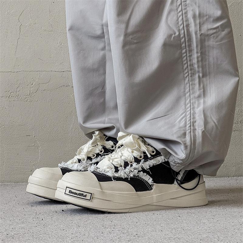Spring and Summer New Sub-trendy Shoes Board Shoes Bread Shoes Student Retro Platform Shoes
