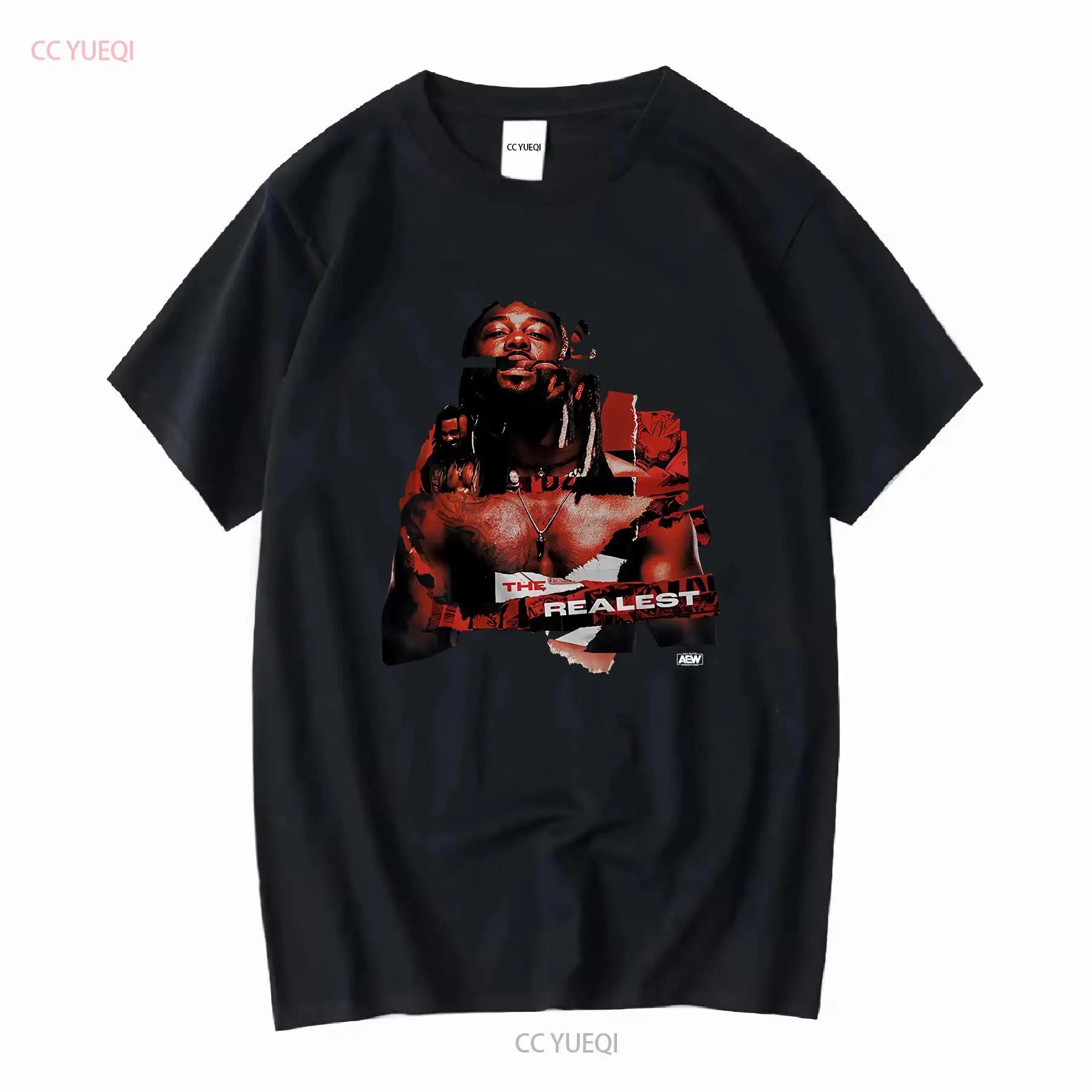 Swerve Strickland The Realest AEW Official T Shirt vintage Washed Comfortable fashion Soft homme Stretched Versatile S разноцветный