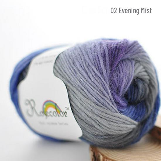 Gradient Rainbow Wool Knitted Jacket, Scarf & Shawl Yarn – Soft & Luxurious DIY Knitting Wool