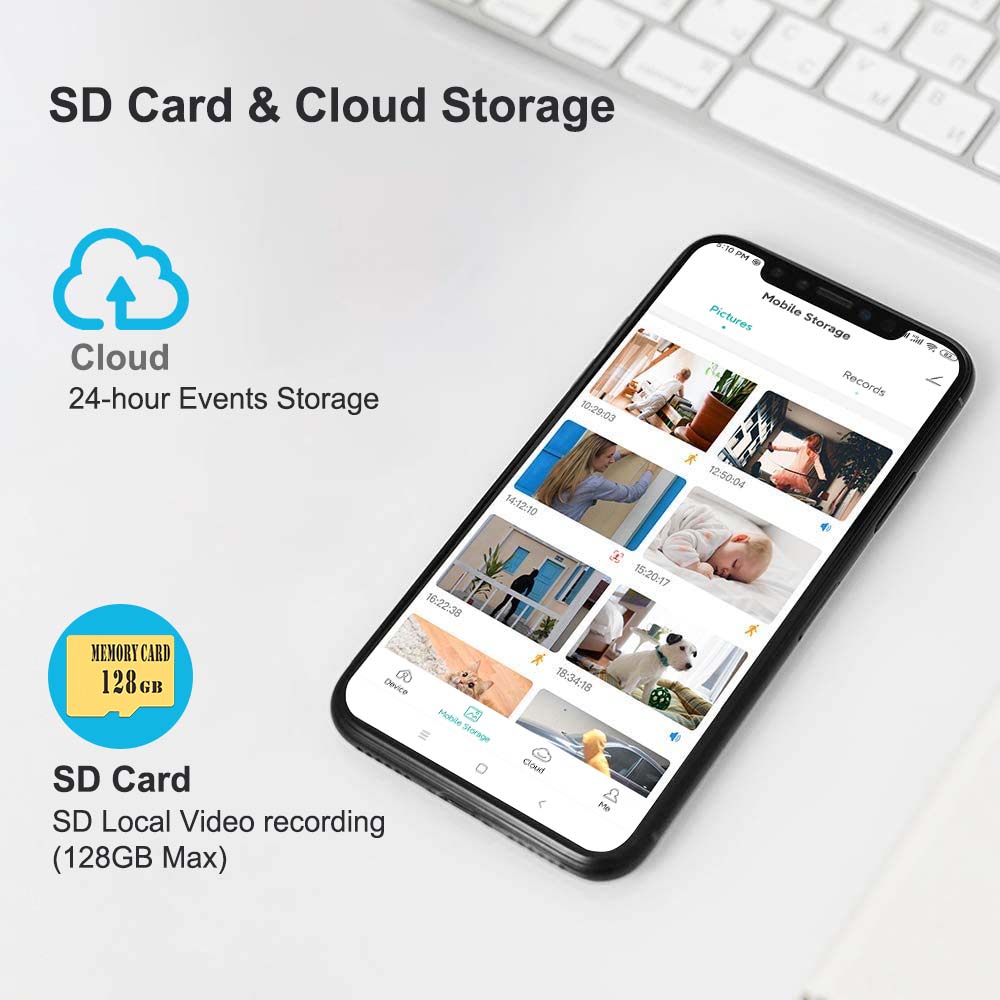 4MP Baby Monitor Dual-Linse Sicherheitschutz Mutter Kinder Wifi Kamera Innen Mini PTZ IP Videoüberwachung ICsee