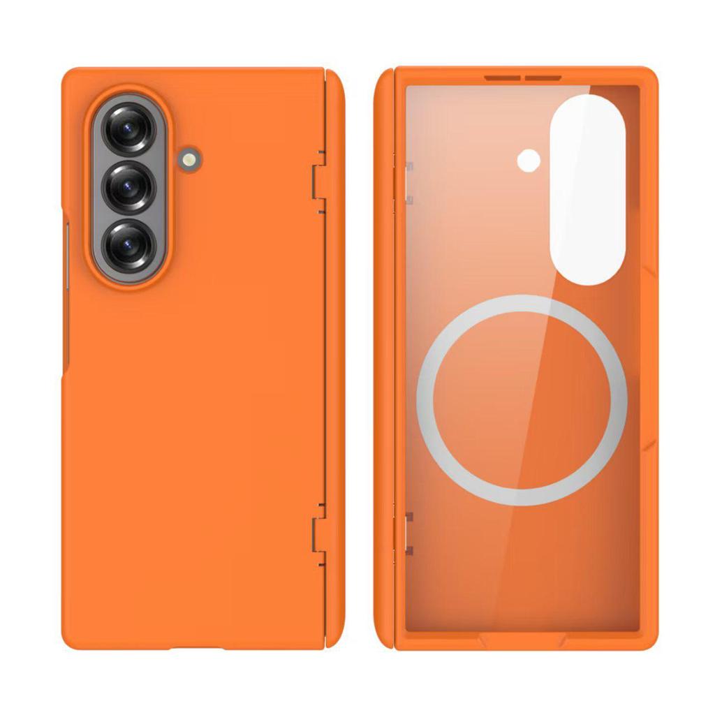 Samsung Z Fold7 Magnetic Wireless Charging Case with Spring Hinge and Skin-Feel Finish, compatible with Fold6.