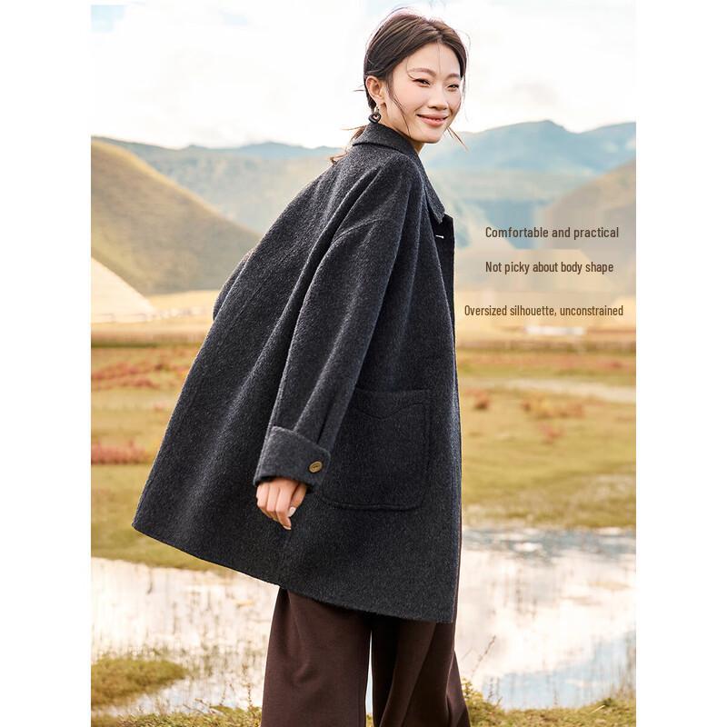 Women's 100% Lamb Wool Double-Sided Winter Coat