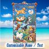 Dog Theme Beach Towel Personalized Custom Name & Text Soft Quick Dry Beach Towel for Swimming Travel