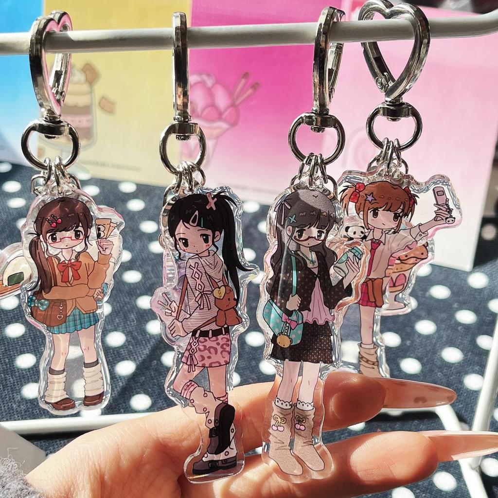 Acrylic Resin Phone Lanyard Chain: Decorative Pendant Keychain for Girls