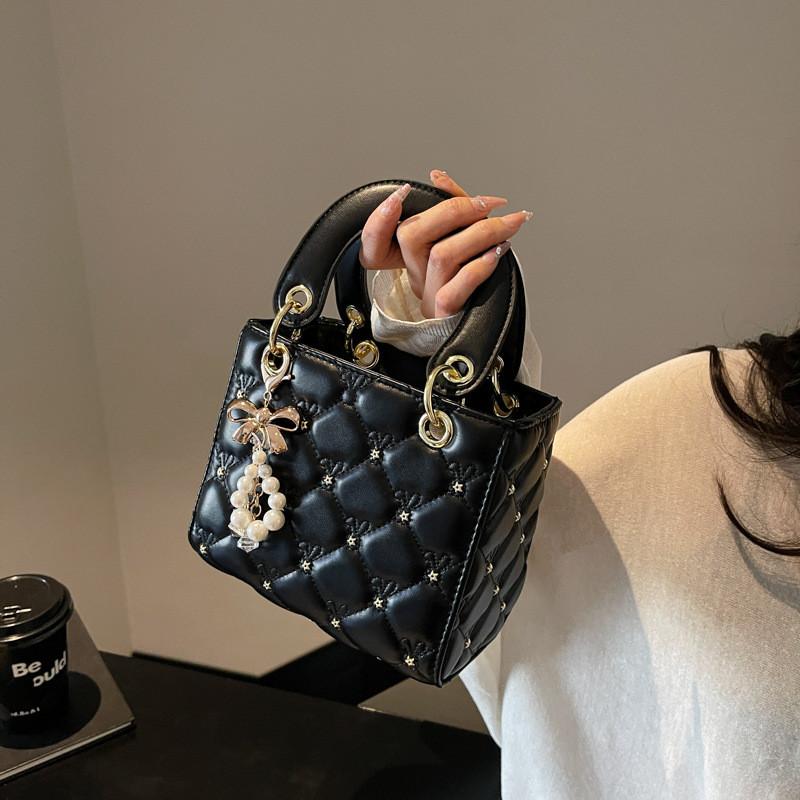 IELGY Ladies Messenger Bag Autumn Winter Portable Diamond Small Square Bag