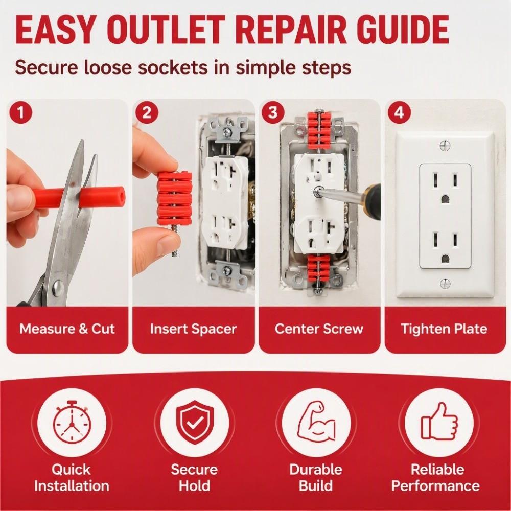 Secure Socket Spacers (52/24/32/28/16/60)pcs/set Outlet Box Extender Outlet Spacers Receptacles
