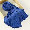 Solid Color Jersey Hijab Soft Stretch Shawl Fashion Rhinestone Hijab Scarf  For Women