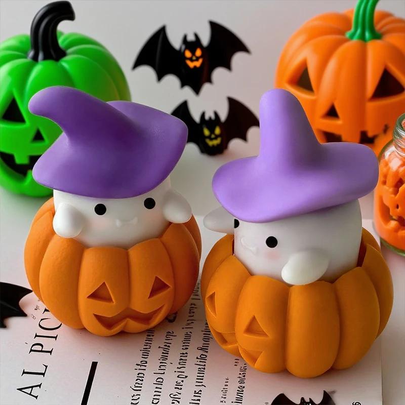 Top Quality Silicone Mold Spooky Halloween Pumpkin Candle Room Aromatherapy DIY Pumpkin Candlestick Candle Mould for Haunted