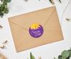 Darling Souvenir 45 Pcs Round Envelope Seal Black Aster Flower Save The Date Stickers DIY-1.6