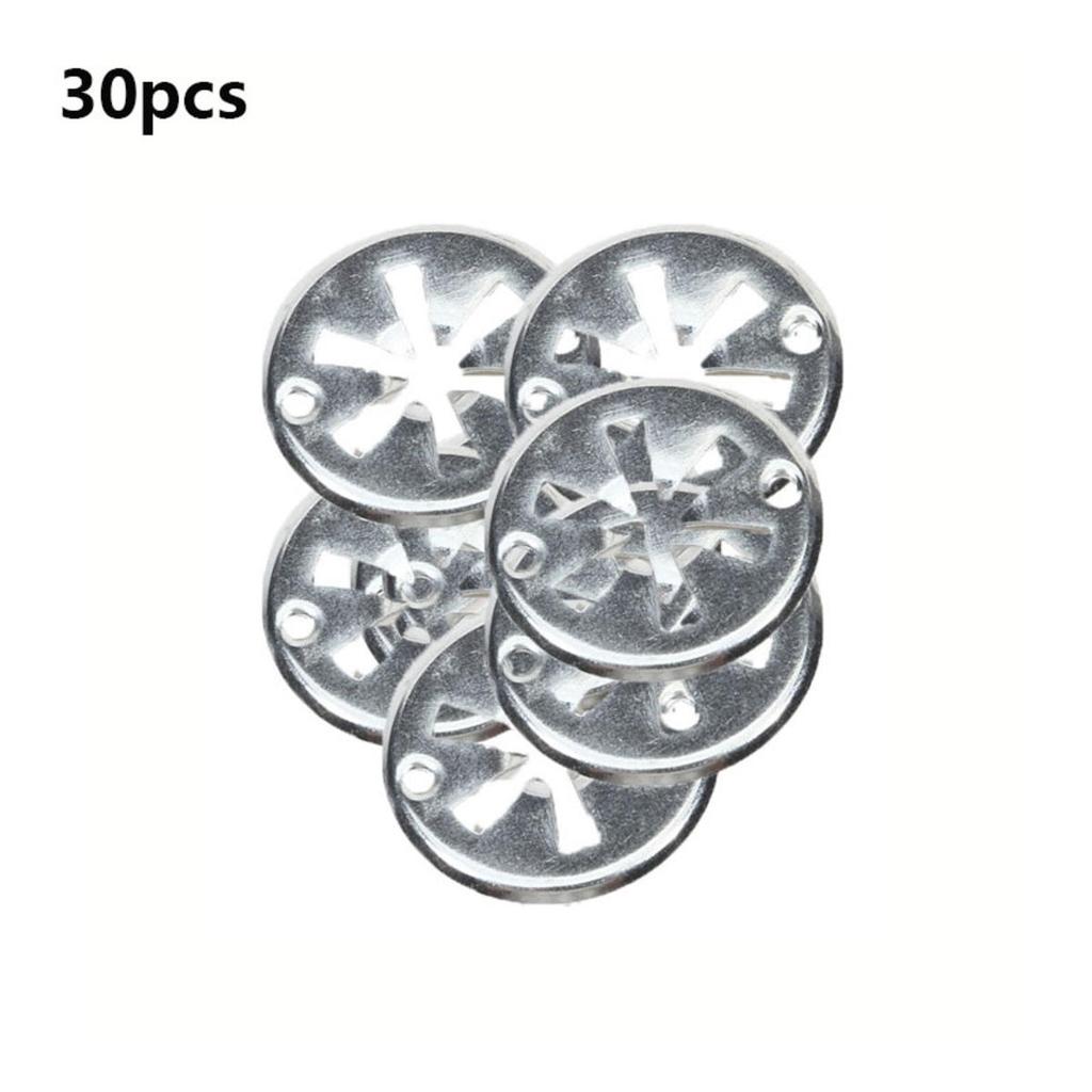 30Pcs Iron Round Car Seat Clamping Plate Washer Cover Mounting Clips Heat Shield Insulation Gasket Pad Fixing Buckle