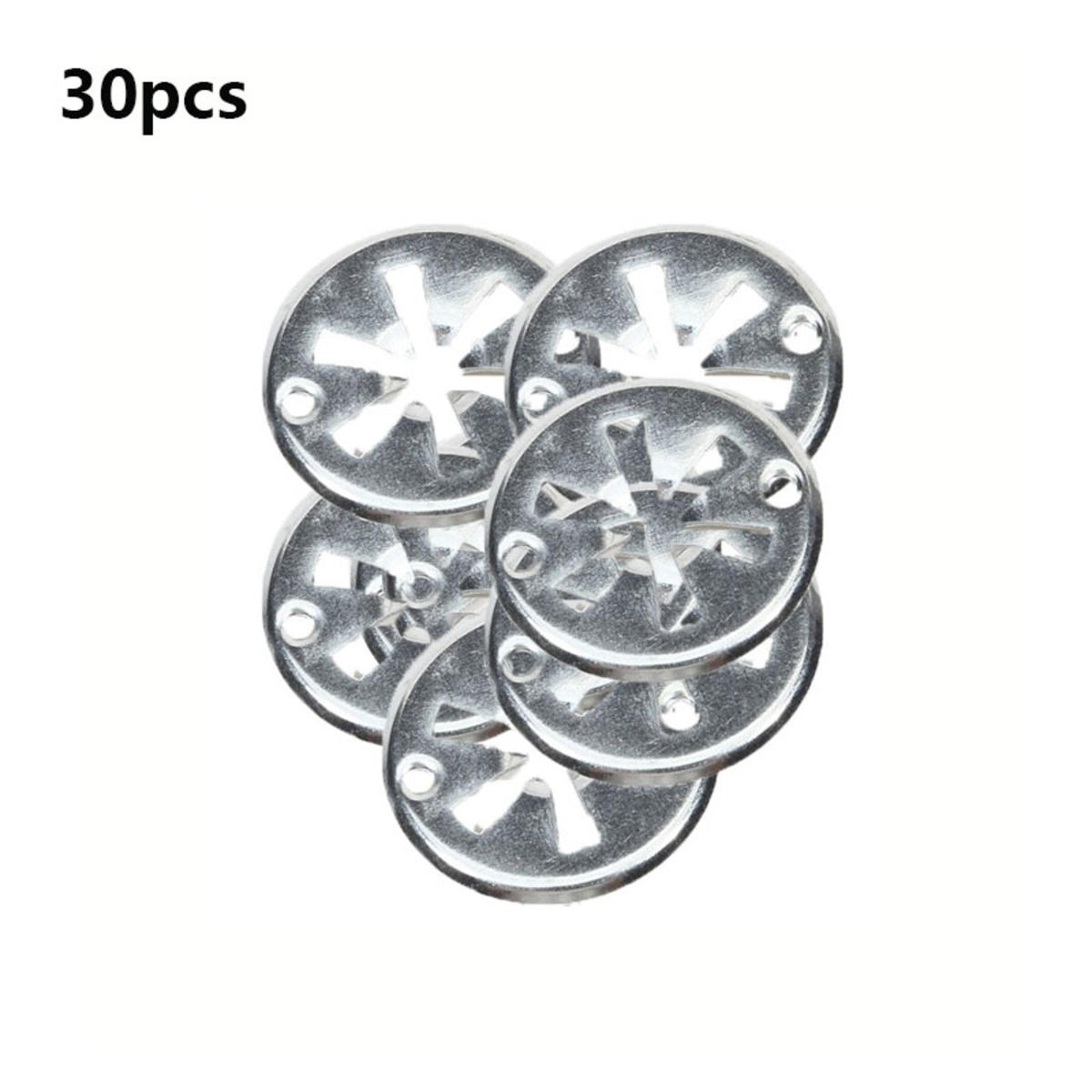 

30 шт. Железные круглые прижимные пластины для автомобильного сиденья, шайбы, крышки, монтажные зажимы, тепловой экран, изоляционная прокладка, накладка, фиксирующая пряжка light