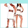 Fantasia de Halloween Unissex M Xl Adulto Roupa de Guerreiro Grego Egípcio Para Casais Cosplay