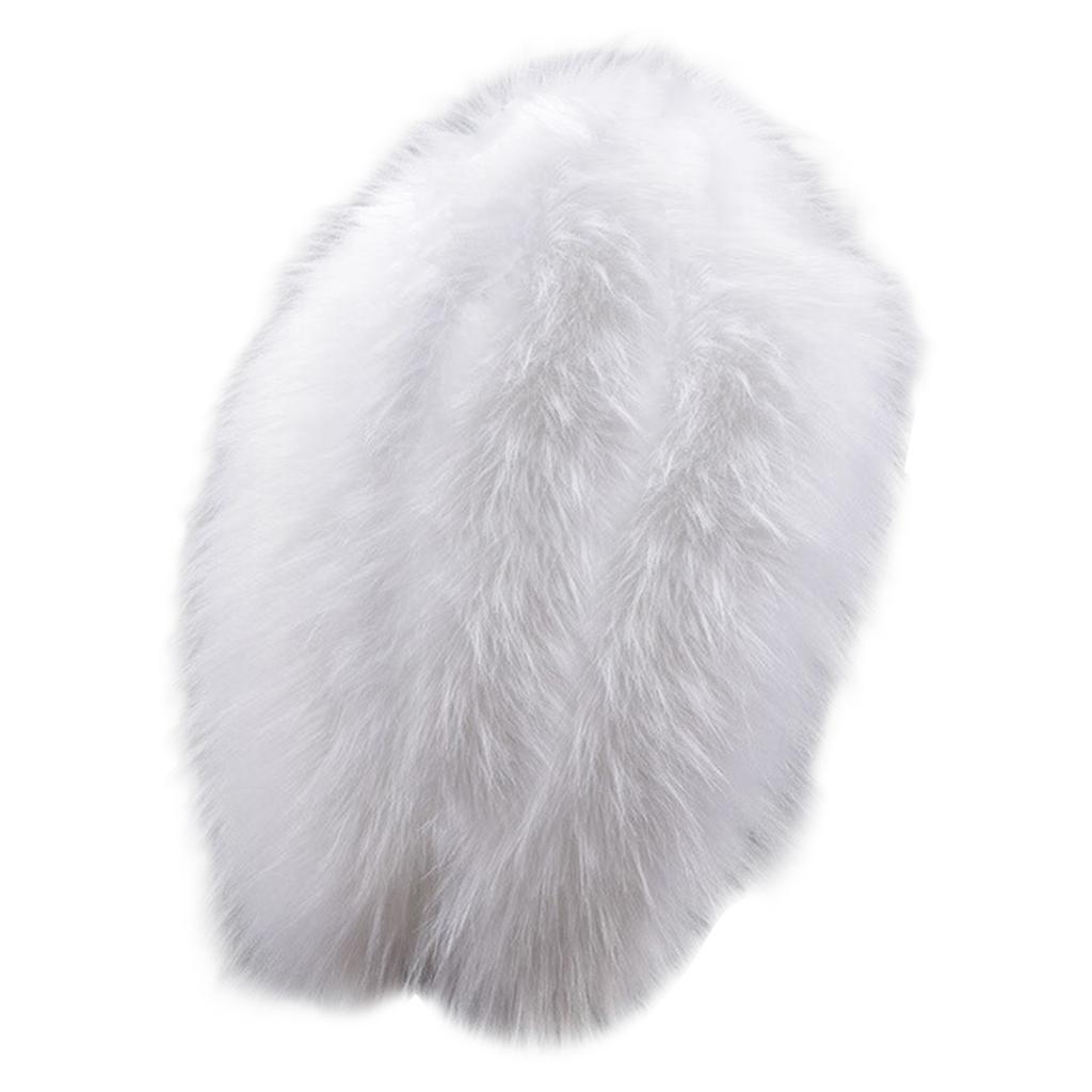 Women's Furry Plush Collar Trim for Hood Replacement Shawl Large Scarf Wrap Stoles Winter Neck Warmer Coat Accessory