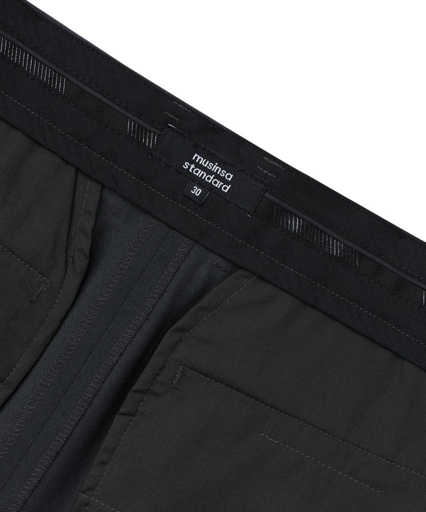 MUSINSA STANDARD Side Adjust Two-Tuck Wide Slacks [Gray]