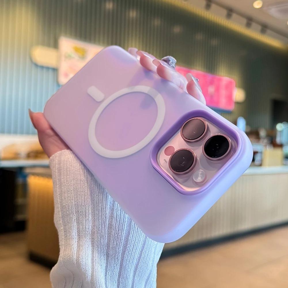 Compatible with iPhone 17 Pro Max jelly magnetic phone case, Apple 16 solid color, 15 matte two-in-one full cover, 14