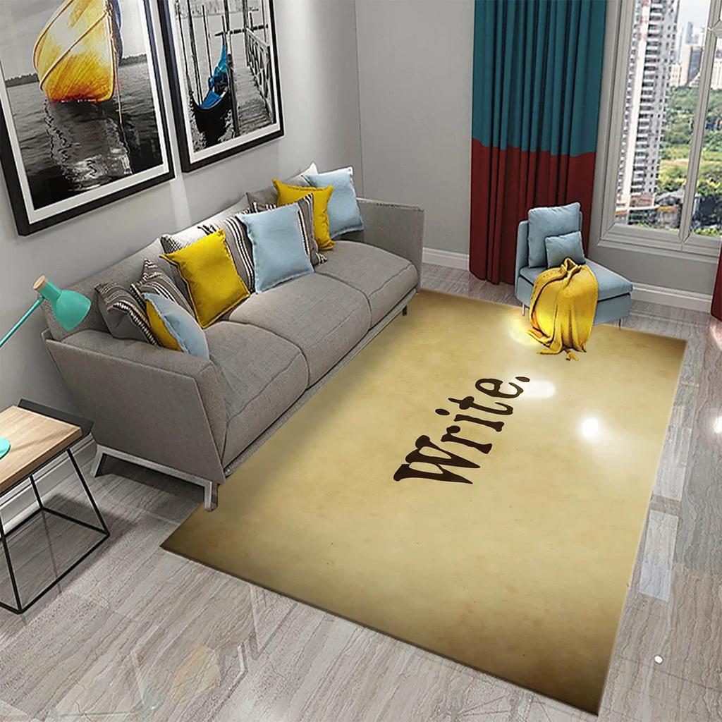3D Letter Art Carpet Kitchen Bathroom Entrance Door Anti-Slip Mat Carpet Doormat Living Room Bedroom Home Decor Floor Mats Rug