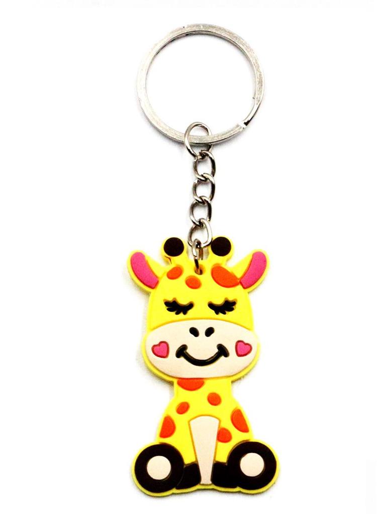 Jungle Animal Cartoon Keychain - Cute PVC Epoxy Pendant for Car Keys